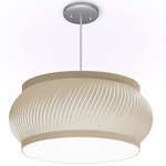 Isla Pendant - Brushed Nickel / Oatmeal