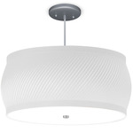 Kris Pendant - Brushed Nickel / White