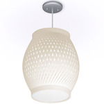 Lattice Pendant - Brushed Nickel / Ivory