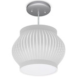 Vibe Pendant - Brushed Nickel / White