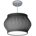Wade Pendant - Brushed Nickel / Black