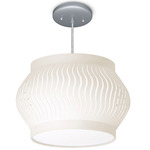 Wade Pendant - Brushed Nickel / Ivory