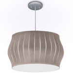 Bruno Pendant - Brushed Nickel / White Oak