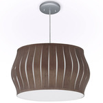 Bruno Pendant - Brushed Nickel / Walnut