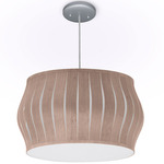 Bruno Pendant - Brushed Nickel / Oak