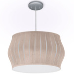 Bruno Pendant - Brushed Nickel / Maple