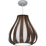 Clara Pendant - Brushed Nickel / Walnut