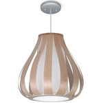 Clara Pendant - Brushed Nickel / Oak