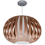 Sophia Pendant - Brushed Nickel / Cherry
