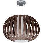Sophia Pendant - Brushed Nickel / Walnut
