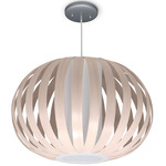 Sophia Pendant - Brushed Nickel / Maple