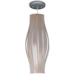 Theo Pendant - Brushed Nickel / White Oak