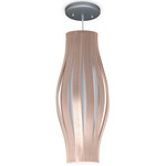 Theo Pendant - Brushed Nickel / Oak
