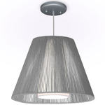 Christina Pendant - Brushed Nickel / Grey