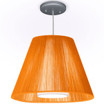 Christina Pendant - Brushed Nickel / Orange