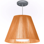 Christina Pendant - Brushed Nickel / Coffee