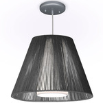 Christina Pendant - Brushed Nickel / Black