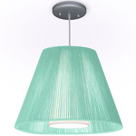 Christina Pendant - Brushed Nickel / Mint