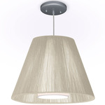 Christina Pendant - Brushed Nickel / Jute