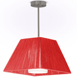 Diane Pendant - Brushed Nickel / Red