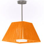 Diane Pendant - Brushed Nickel / Orange