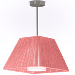 Diane Pendant - Brushed Nickel / Dark Pink