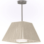 Diane Pendant - Brushed Nickel / Jute