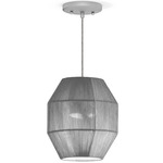 Jade Pendant - Brushed Nickel / Grey