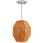 Jade Pendant - Brushed Nickel / Coffee