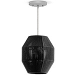 Jade Pendant - Brushed Nickel / Black