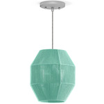 Jade Pendant - Brushed Nickel / Mint