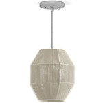 Jade Pendant - Brushed Nickel / Jute