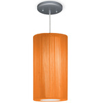 Ramona Pendant - Brushed Nickel / Orange