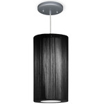 Ramona Pendant - Brushed Nickel / Black