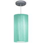 Ramona Pendant - Brushed Nickel / Mint