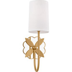 Spencer Wall Sconce - Burnished Brass / White Linen