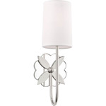 Spencer Wall Sconce - Polished Nickel / White Linen