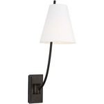 Marina Wall Sconce - Aged Iron / White Linen