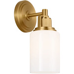Ashford Bathroom Sconce - Burnished Brass / Milk