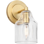 Augusta Bathroom Wall Sconce - Gild / Clear Handcut