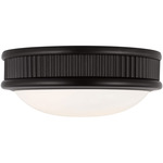 Ritz Flush Mount - Aged Iron / Milk