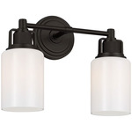 Ashford Bathroom Vanity Light - Aged Iron / Milk