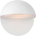 Axel Round Wall Sconce - Matte White / White Glass