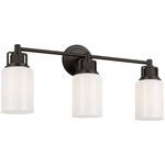 Ashford Bathroom Vanity Light - Aged Iron / Milk