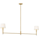 Greard Linear Chandelier - Gild / White Linen