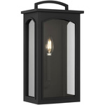 Modesto Outdoor Wall Light - Textured Black / Clear