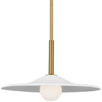 Endicott Pendant - Burnished Brass / Milk