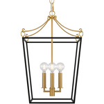 Carlyle Pendant - Midnight Black / Burnished Brass