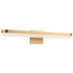 Ismay Bathroom Vanity Light - Burnished Brass / White