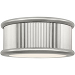 Ritz Ceiling Light - Polished Nickel / White Glass
